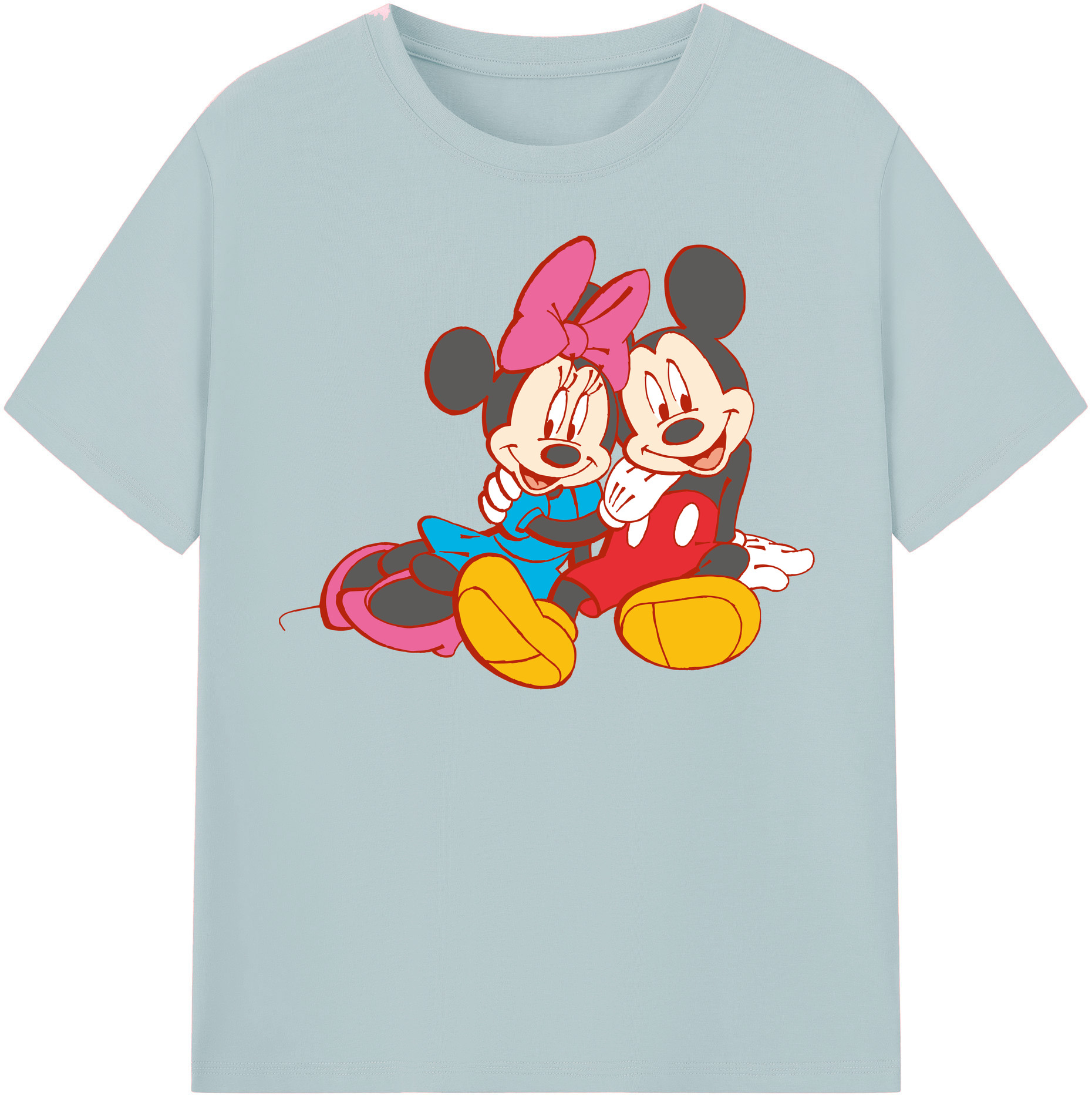 （画像用） ミッキーマウス Mickey Mouse 綿100％半袖Tシャツ（フロントプリント）